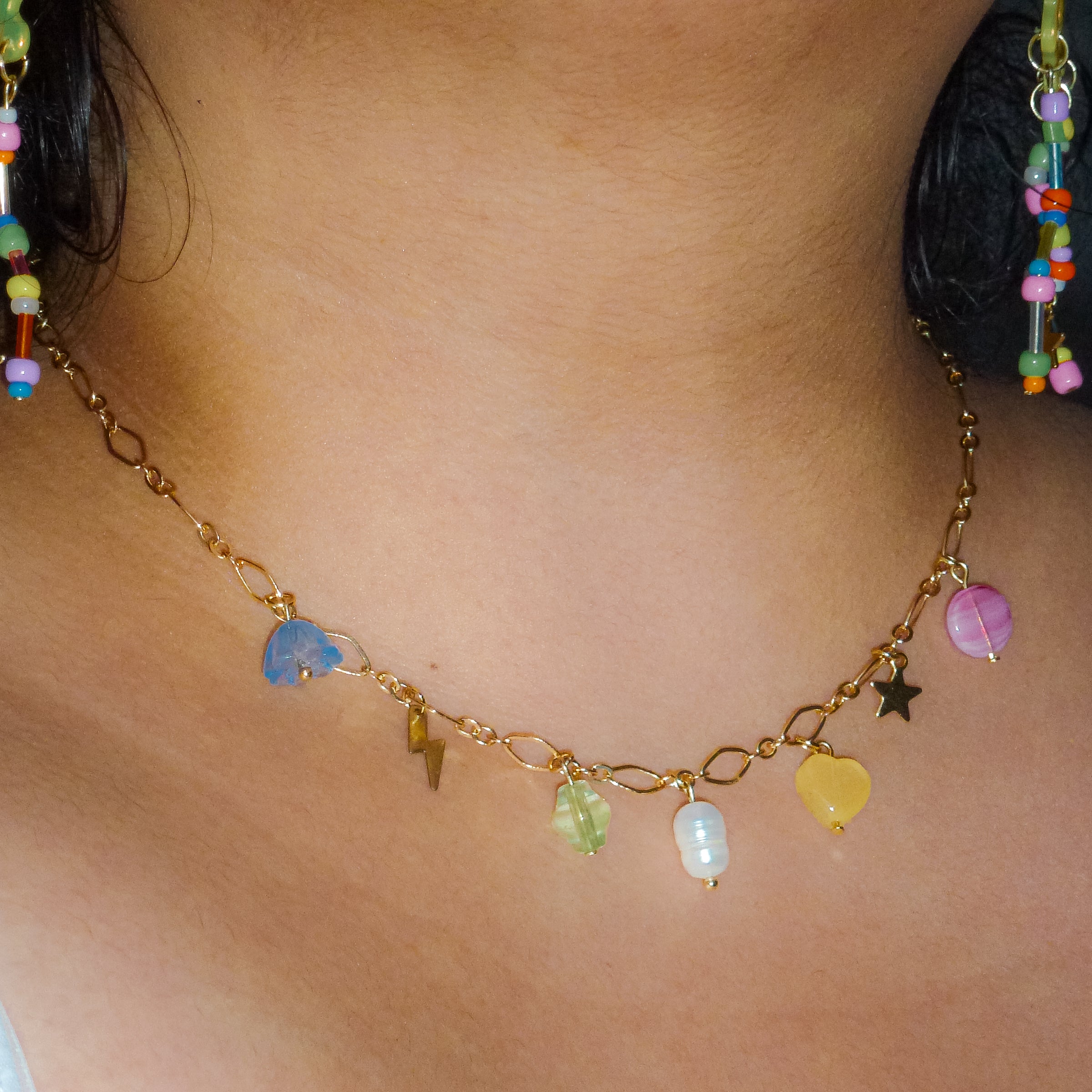 Pastel Color Charm Necklace